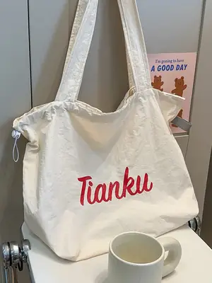 Tianku Drawstring Shoulder Bag for Women Large Capacity Lightweight