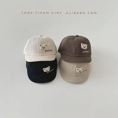 Cute White Baby Hat with Buckle for Girls