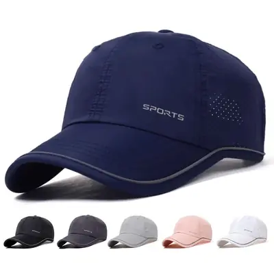 Men Navy Blue Sports Cap 2025 Summer