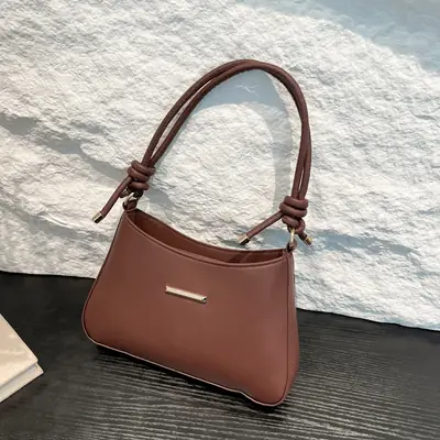 Women's Brown Leather Shoulder Bag 2024 New Style