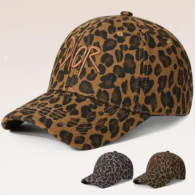 Leopard Print Kids Sun Hat with Soft Cotton Trim
