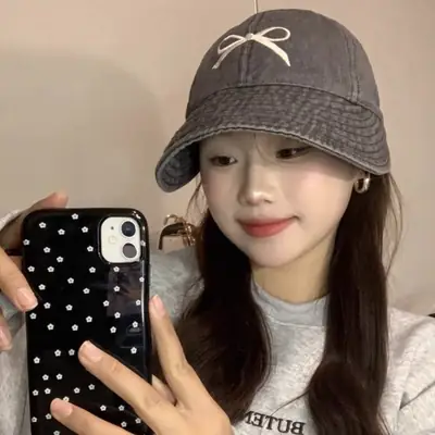 Ins Han Style Sun Hat with Bow Cap
