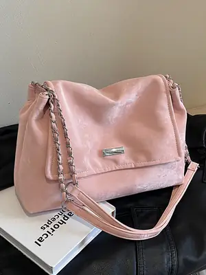 Pink Chain Shoulder Bag for Women