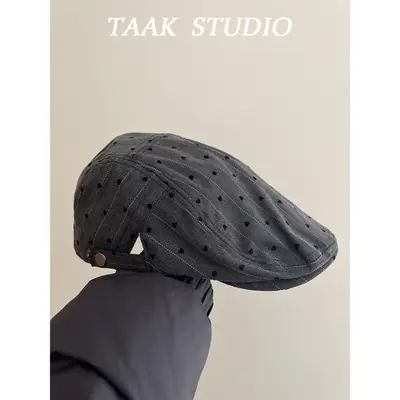 South Korea Ins Love Progressive Cap for Kids Spring Autumn Retro Literary Niche Beret Tide Cap Painter's Cap