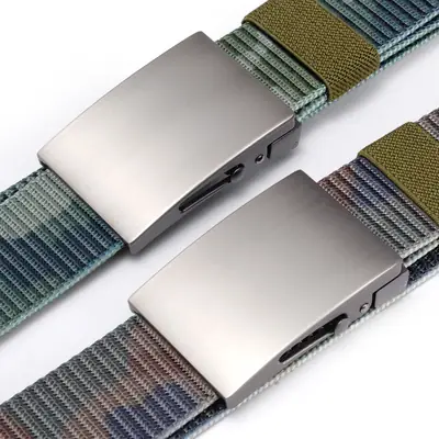 Men's Camo Tactical Belt with Alloy Buckle
