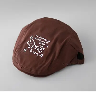 Men Women Cartoon Print Sun Hat Light Purple Spring Summer