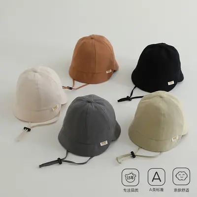 Baby's Cotton Fisherman's Hat Beige Spring Autumn