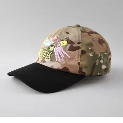 Korean Cartoon Camo Cap Women Fun Cute