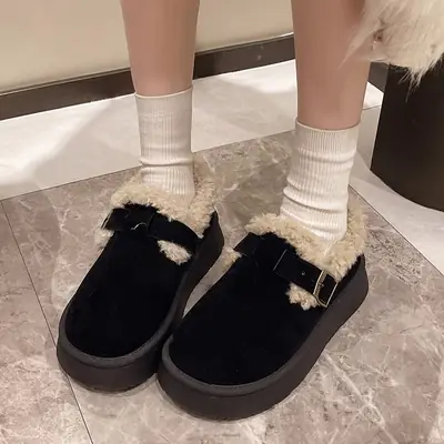 2025 Women's Plush Slip-On Snow Boots Winter