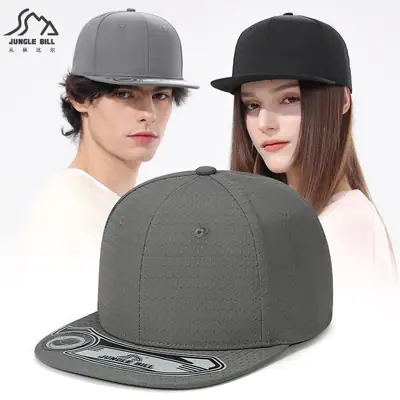 White Hard Top Baseball Cap with Embroidered Brand Label