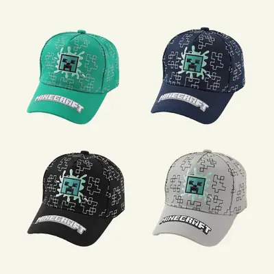 Minecraft Creeper Baseball Cap Black with Curved Brim
