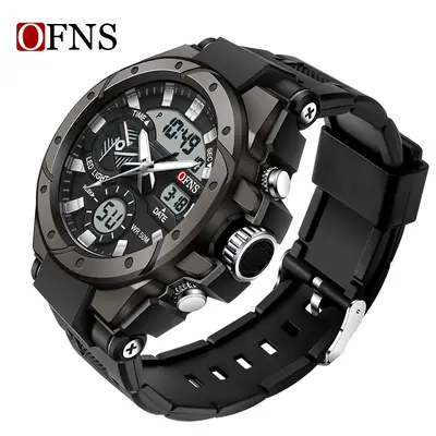 O'Fani Black Military Style Waterproof Men's Watch