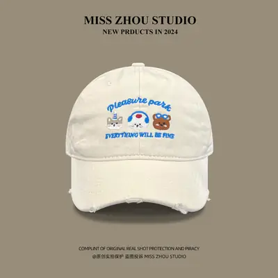 Japanese Style Cute Duck Tongue Hat for Women Spring Summer