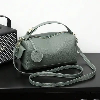 Green Crossbody Bag for Women with Long Strap