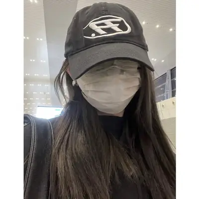Black Baseball Cap with Logo and Brand Mark