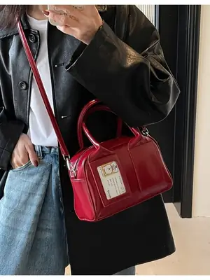 Red Crossbody Shoulder Bag for Women 2026
