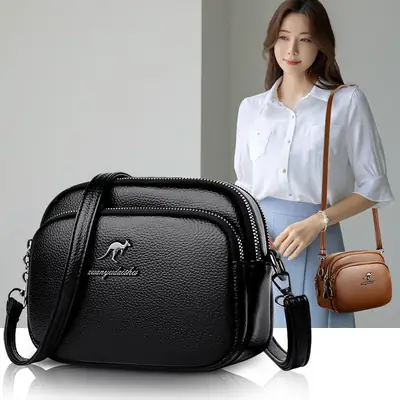 Black Korean Style Crossbody Bag for Women