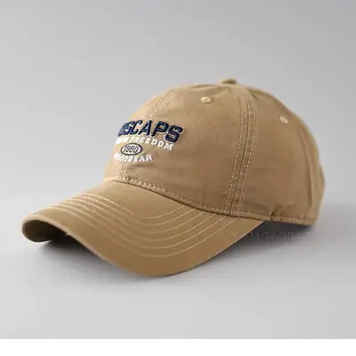 Men's Beige Ford Cap with Embroidered Logo