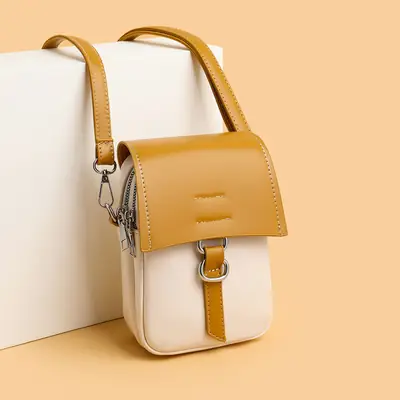 New Stylish Crossbody Bag White Yellow Mini Lightweight