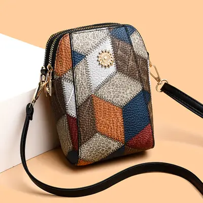 New Color-Blocked Phone Bag for Women