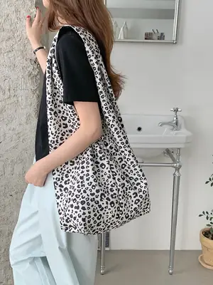 Korean Leopard Print Large Capacity Shoulder Bag