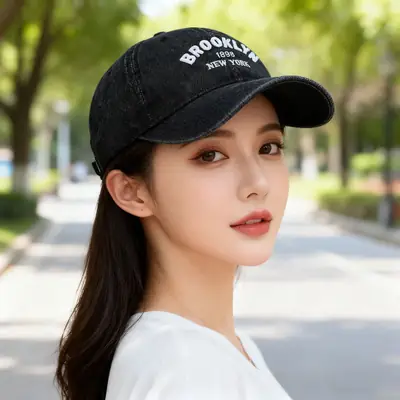 Unisex 1898 Brooklyn New York Wash Denim Cap