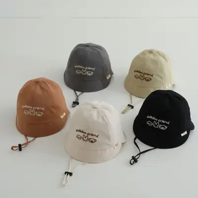 Children's Fisherman Cap White Anti-Ultraviolet Sunshade