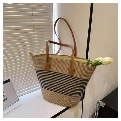 Straw Woven Women's Bag Large Capacity Beach Tote