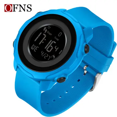 O'FANS Digital Step Counter Multi Color Watch for Men Women
