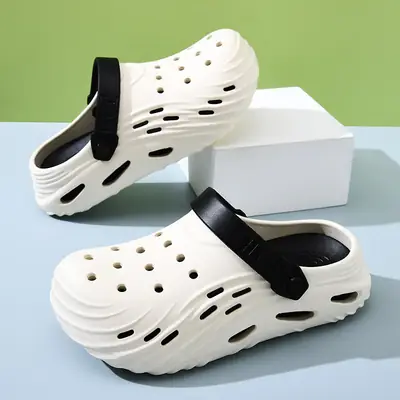 Women's White EVA Beach Slippers with Blue Strap