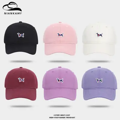 Women Purple Dachshund Cap 54-58cm