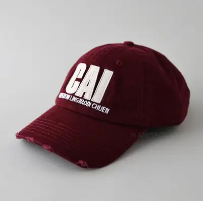 Men Grey CAI Embroidered Baseball Cap