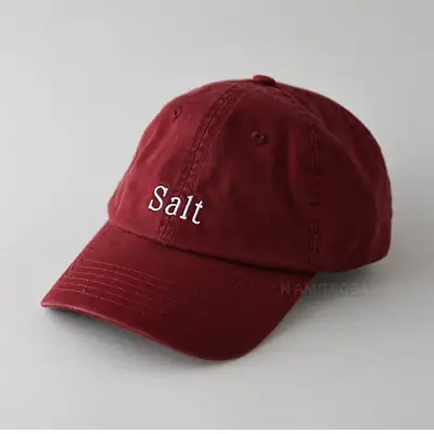 Men's Sunshade Cap with "Salt" Embroidery Beige