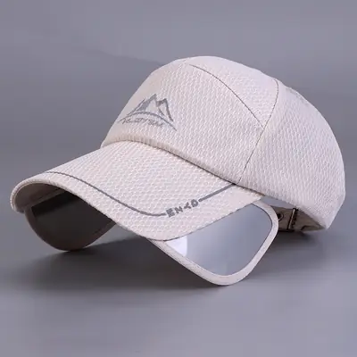 Men Black Mesh Baseball Cap with Sunglasses