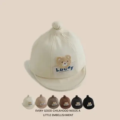 Baby "Lucky" Bear Cap Black Spring Autumn