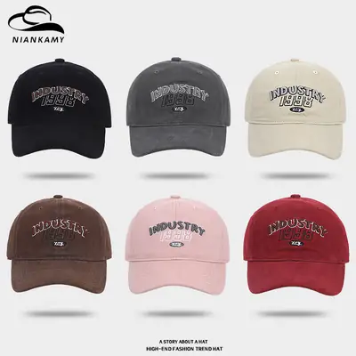 Pink Vintage Letter Embroidered Baseball Cap for Women & Men