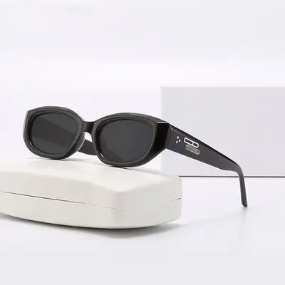 Men Retro Flat Frame Sunglasses Polarized 90s Style