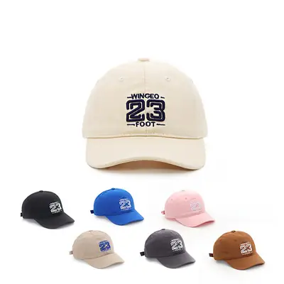 23 Digital Embroidered Baseball Cap Brown Boys Girls