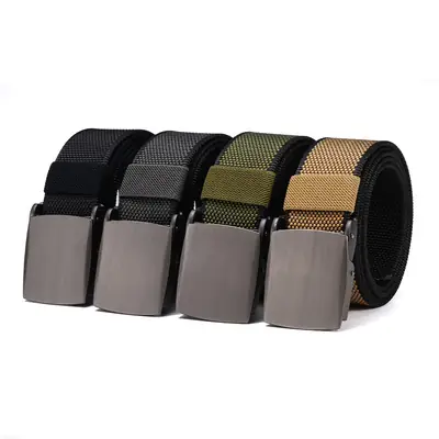 Tactical Black Belt with Alloy Buckle for Men