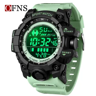O'Fanni Waterproof Men's Digital Alarm Watch 250mAh