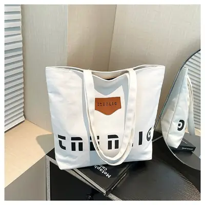 Women Canvas Shoulder Bag Large Capacity Autumn Winter 2025