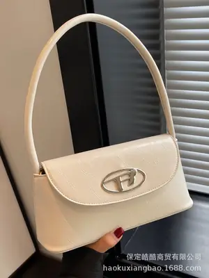 Women French Niche Cream Shoulder Bag 2024