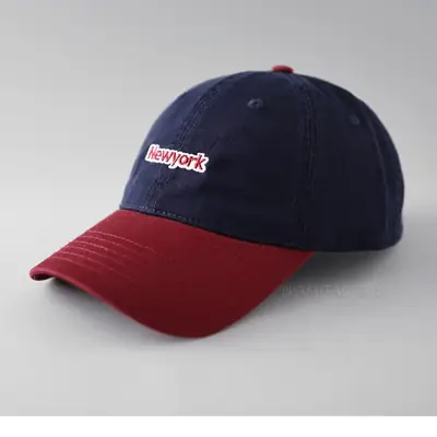 New York Letter Embroidered Baseball Cap Red Navy