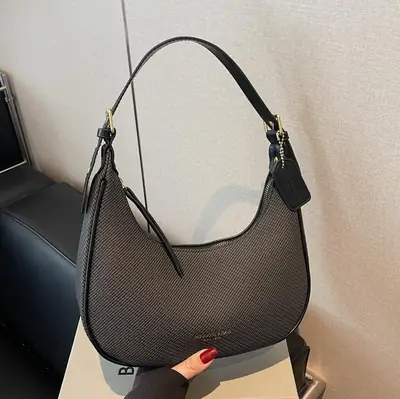 Women's Black Mesh Shoulder Bag 2025 New