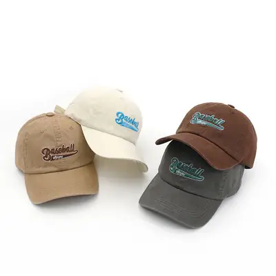 Kids Baseball Caps Pink Brown Spring Autumn New Western Style