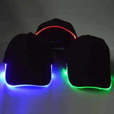 Outdoor LED Luminous Cap Black Hip-Hop Bar Nightclub