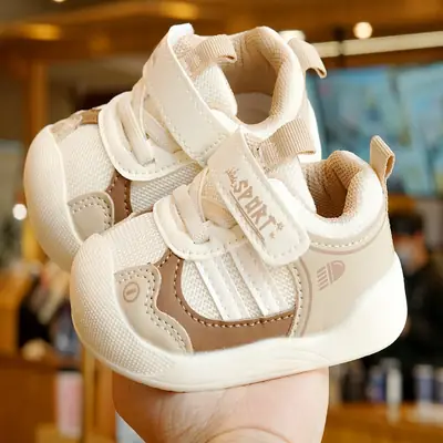 Toddler Shoes Spring and Autumn New Beginner Baby Shoes 1-2 Years Old Baby Shoes Soft Sole Non-slip Breathable Single-layer Shoes