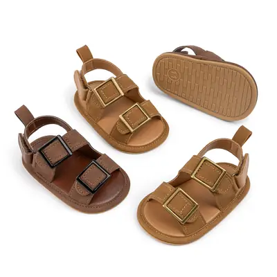 2025 summer baby boy rubber sole toddler shoes fashion buckle design baby shoes baby shoes