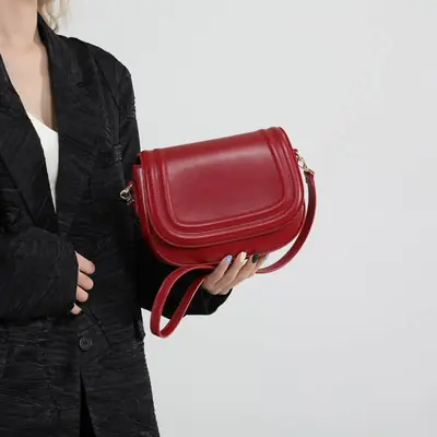 Red PU Shoulder Messenger Bag Small All-Match