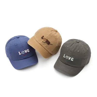 Korean-style Love Embroidered Baseball Caps for Boys Girls